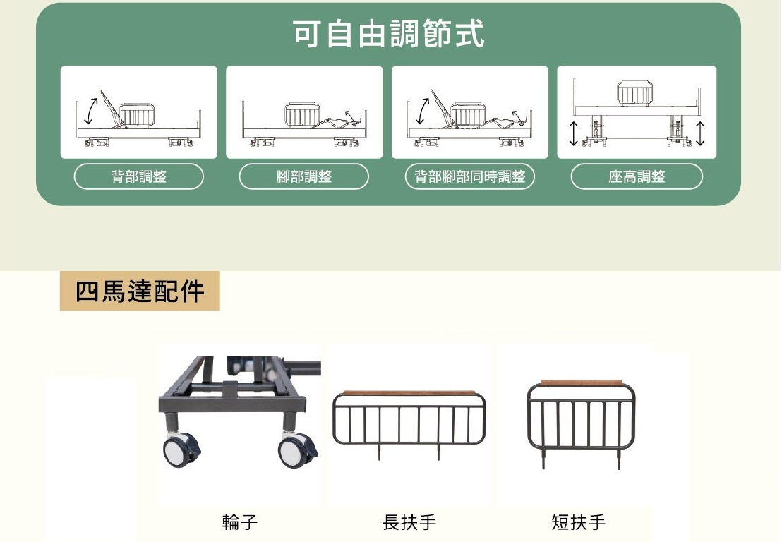 日式居家四馬達電動床 (可拆裝搬運) 